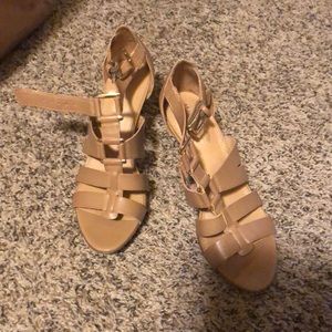 Nude color high heels